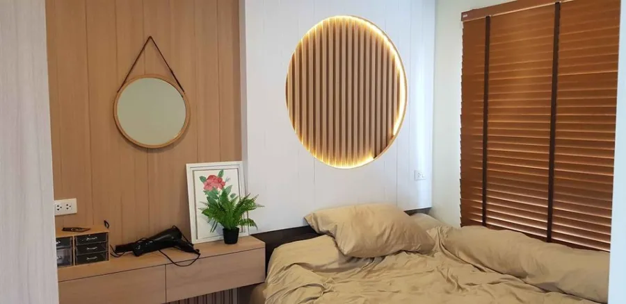 Condo for rent, Lumpini Ville Suksawat-Rama 2, 26th floor, city view, minimalist style room, book now.