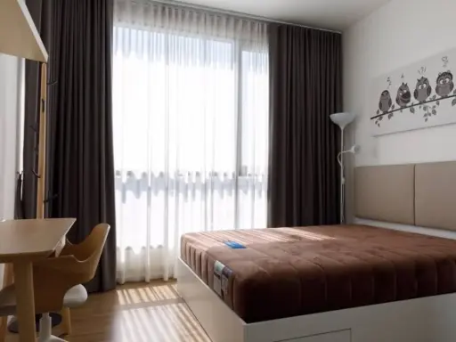 Sell, rent, Miti Condo, Ladprao-Wang Hin, corner room, top floor, wide balcony, good view, no building blocking, interested, book now.