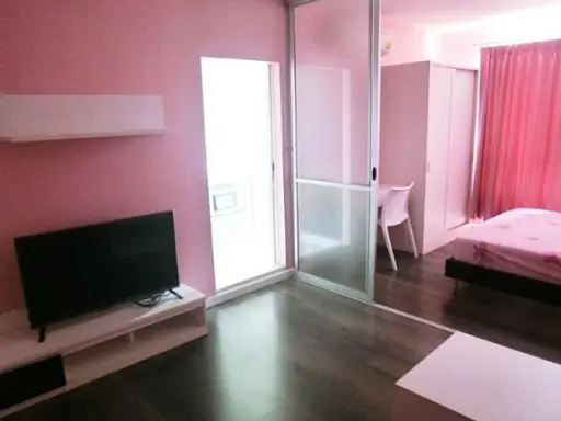 For rent: Dcondo Campus Resort Bangna, 3rd floor, open city view, partitioned room, fully furnished, ready to move in, reserve now.