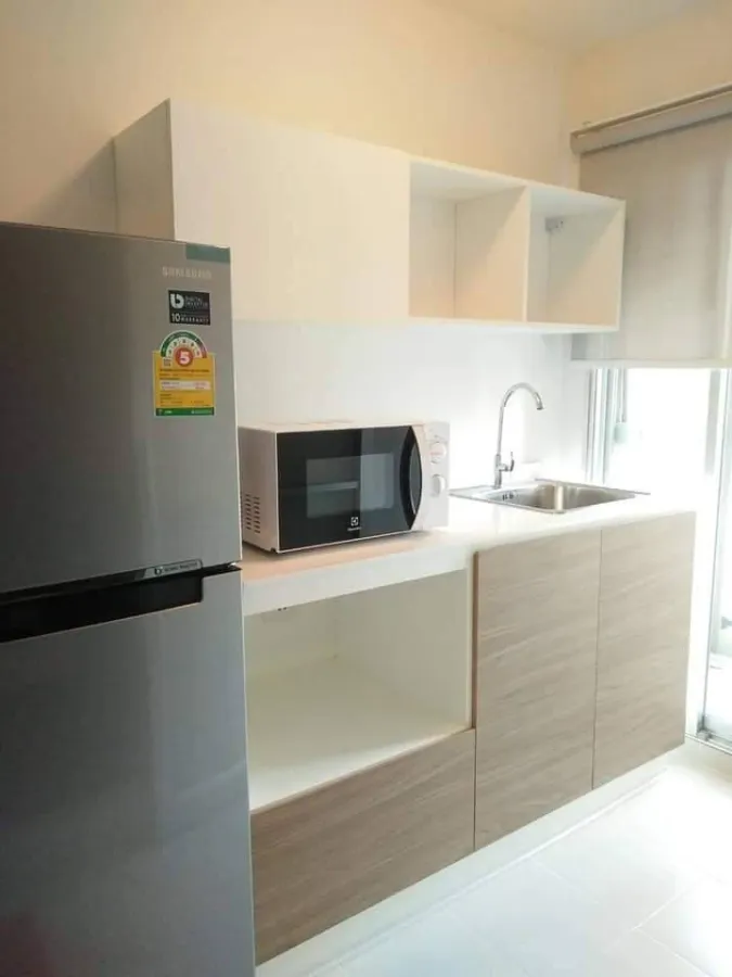 For rent, D Condo Campus Resort, ABAC Bangna, beautiful room, fully furnished, good location, ready to move in, book now!