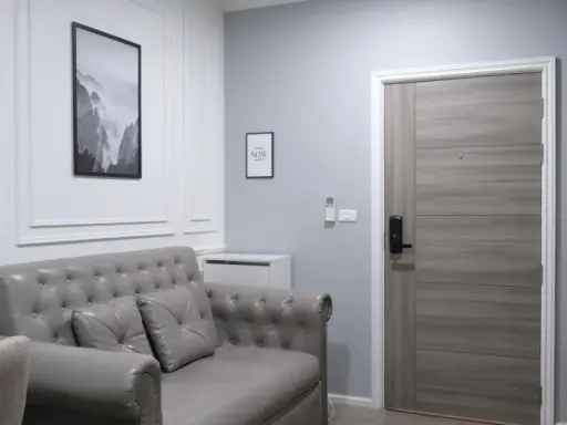 Condo for sale, Notting Hill Sukhumvit 105, room decorated with beautiful tones, fully furnished, hurry to reserve it.