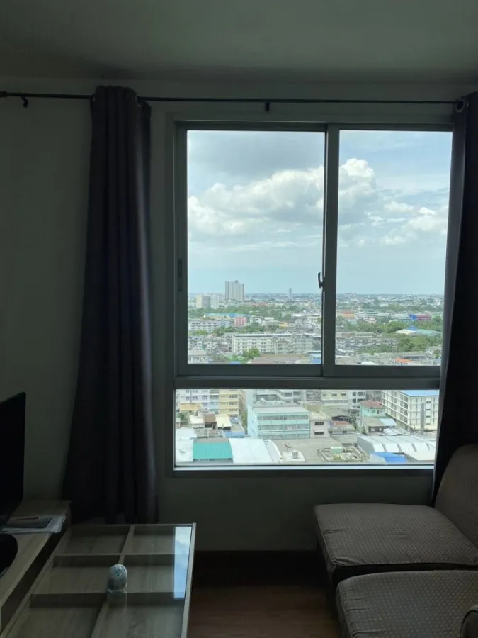 For rent, The Parkland Ratchada-Thapra, 18th floor, clear view. The room is perfectly wallpapered, must be reserved.