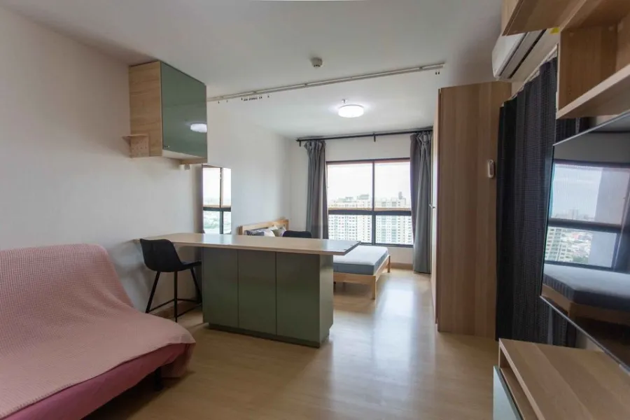 For sale, for rent, Supalai Loft, Talat Phlu Station, studio room, 27th floor, high view, complete furniture and appliances, don't miss out.