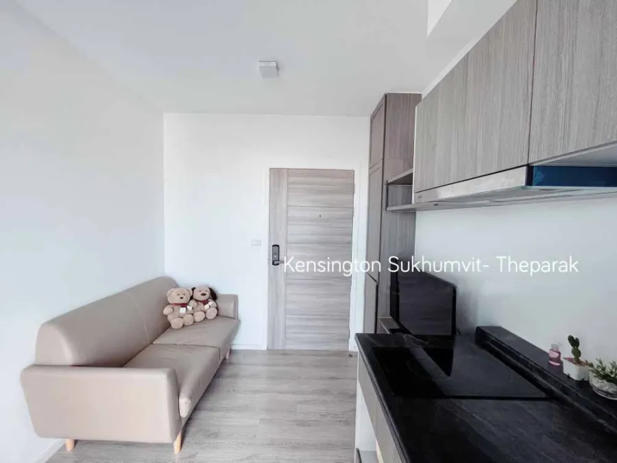 Condo for sale, Kensington Sukhumvit-Thepharak, city view in the evening, the room is not hot Complete electrical appliances