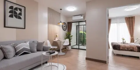 ขาย ไอคอนโด สุขุมวิท 105 ห้องแต่งสวย ครบ ชั้น 1 มีสวนร่มรื่นอยู่หลังห้อง รีบจับจองก่อนพลาด