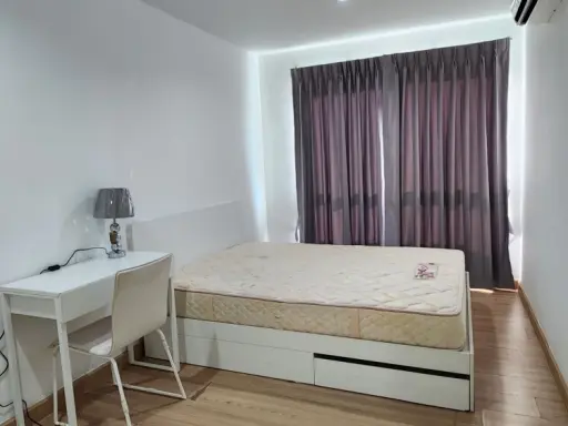 For rent: The Kith Plus Nawamin, simply decorated in white tones, fully furnished, ready to move in.