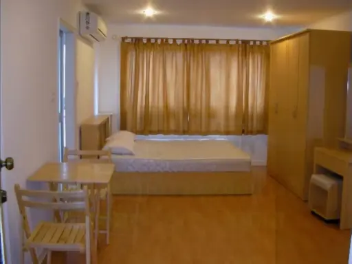 Condo for rent, Lumpini Ville, Cultural Center, STUDIO room, fully furnished. You can't miss it. Hurry up.