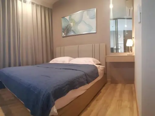 For rent, The Nice Mono Bangna, beautiful room, full build, beautiful view, digital door, close to the mall, book now