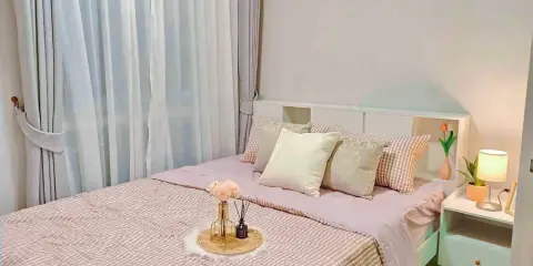 ให้เช่า พลัมคอนโด มิกซ์ แจ้งวัฒนะ ห้องสวยมาก ห้องนี้ตกแต่งสไตล์หวานๆ เหมาะกับสายหวาน ห้องนี้ห้ามพลาด