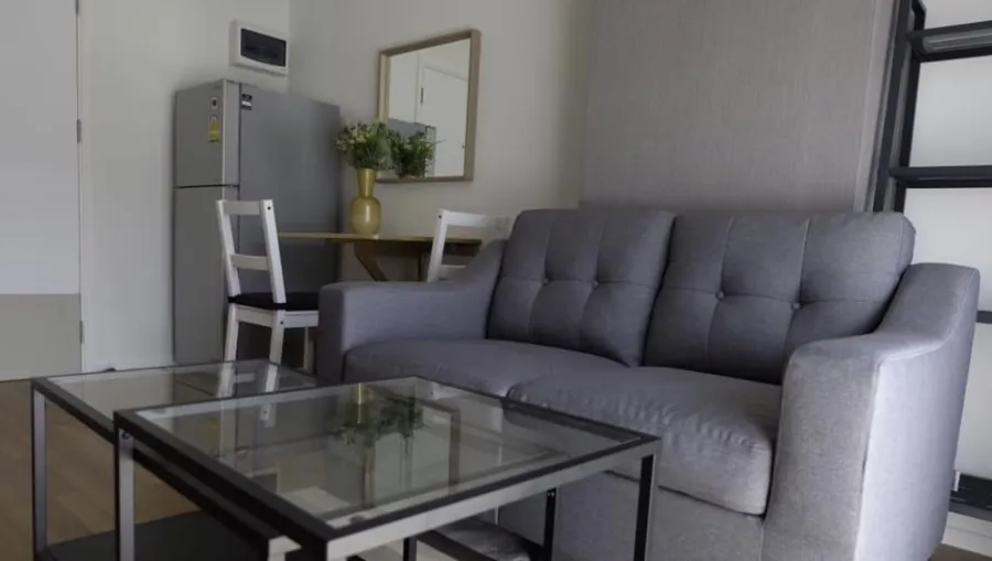 For rent urgently!! Condo Lumpini Place Bangna Km.3 corner room, furniture with electrical appliances, do not miss!!