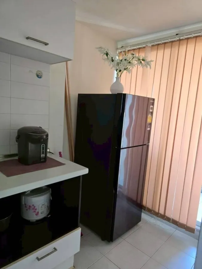 For rent condo Lumpini Ville Cultural Center, large room, comfortable living, comes with complete facilities, hurry and reserve now.