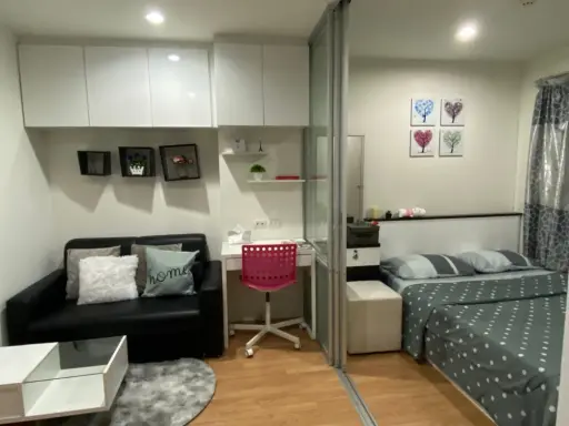 Condo for rent, Lumpini Ville Sukhumvit 77, 1 bedroom, 1 bath, beautiful room, good view, fully furnished, urgent booking