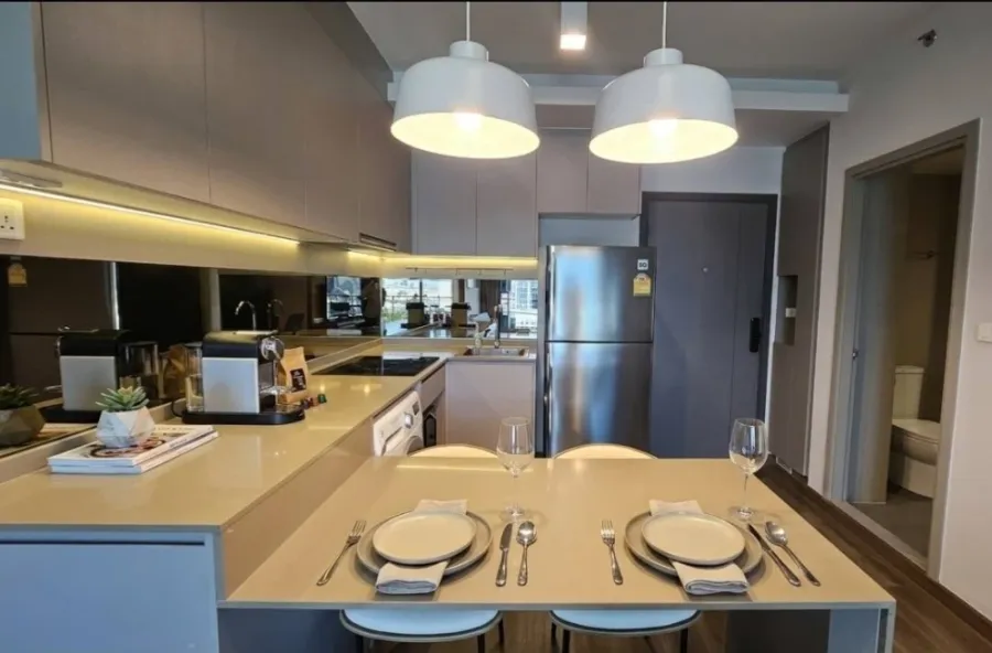Condo for rent, Ideo Sukhumvit 93, corner unit, quiet, private, beautiful city view, fully furnished, beautifully decorated, ready to move in.