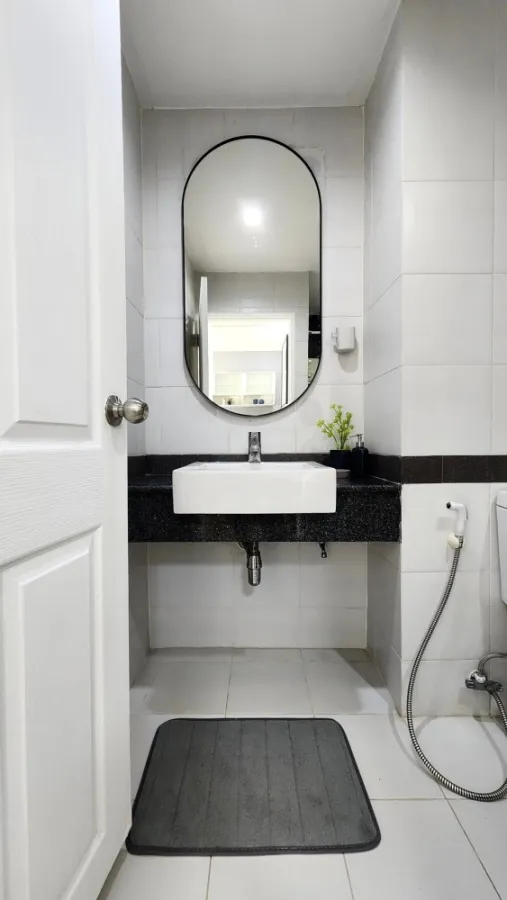 Condo for sale, A Space Sukhumvit 77, decorated in tone-controlled colors, open, fully furnished, reserve first, own first.