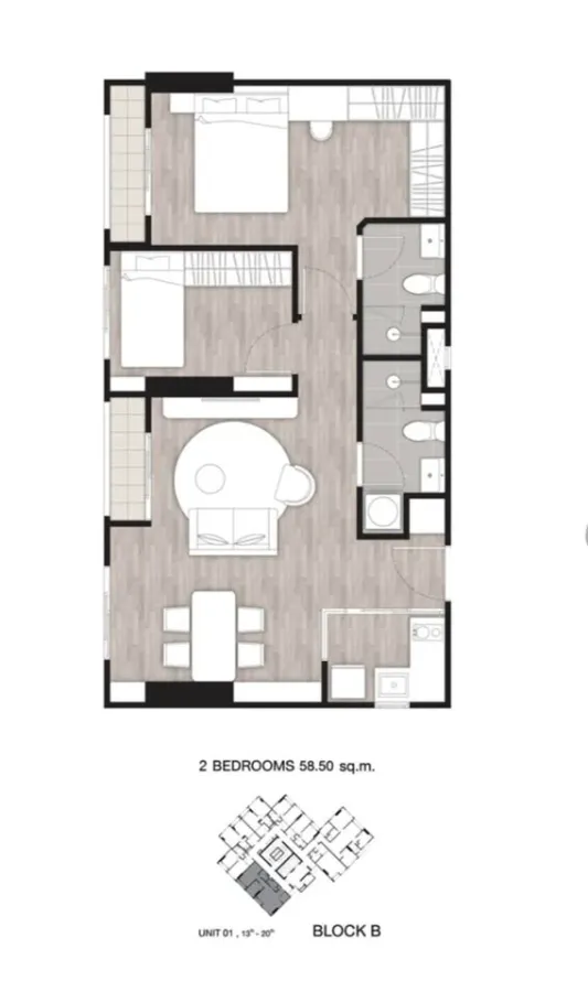 Selling down payment for PLACE 168 Pinklao, 2 bedrooms, spacious living area, prime location, convenient transportation. Book now!
