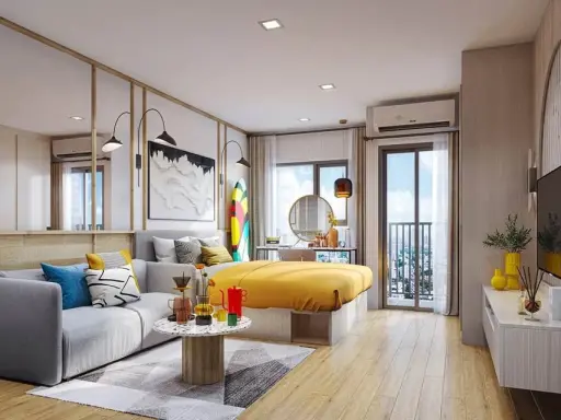 Selling down payment FLO By Sansiri 1 bedroom, 1 bathroom, size 29 square meters, 7th floor, great location, if you don't reserve, you'll really miss