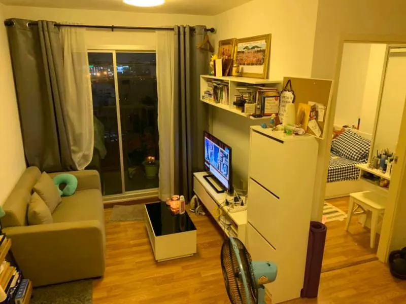 Urgent sale, The Trust Condo Ngamwongwan, fully furnished room, electrical appliances ready Plus a high floor, garden view. Buy it quickly.