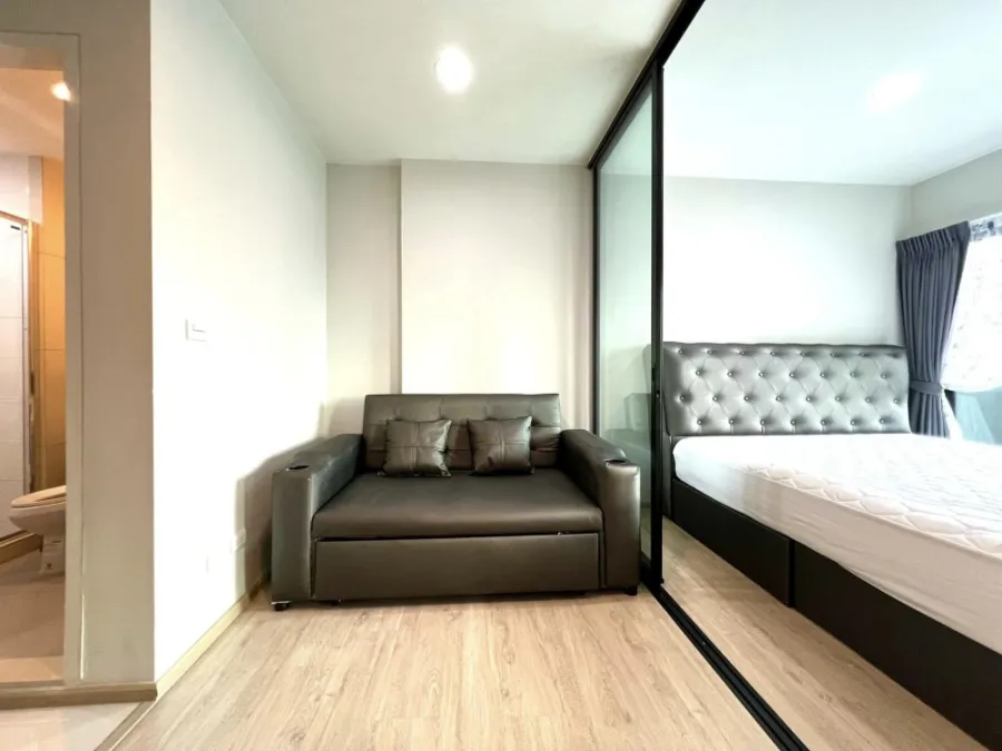 For rent, Fuse Miti Ratchada-Sutthisan, north direction, not hot, beautiful view, comfortable, big bed, sofa bed, hurry and grab it.