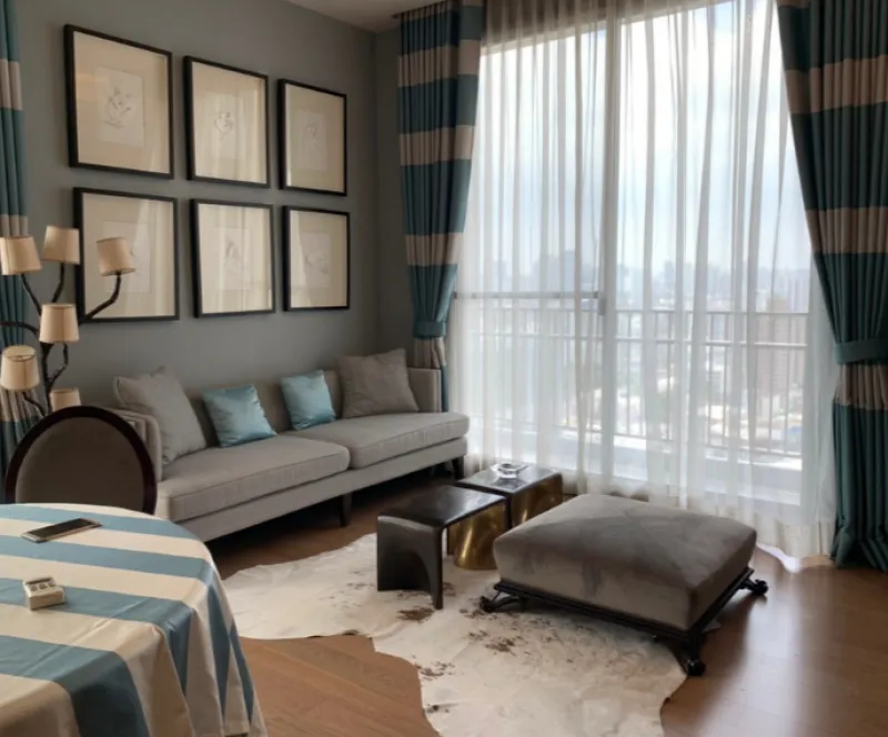 Condo for rent / sale Quattro by Sansiri, large room, fully furnished, high floor, clear view