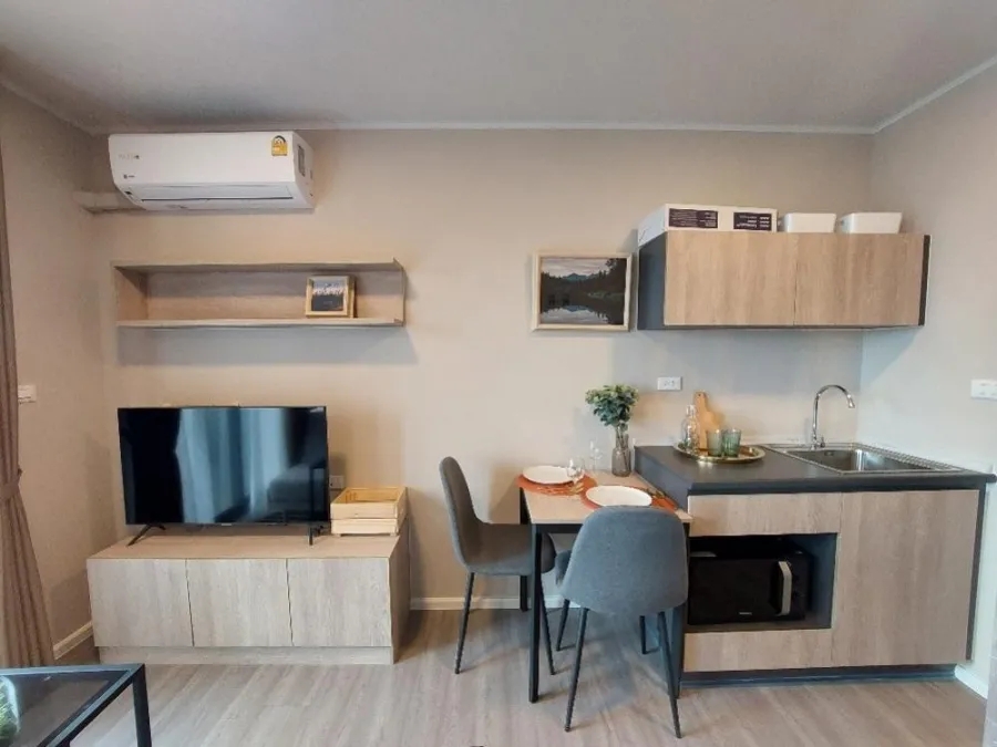 For rent, D Condo Hideaway Rangsit, complete electrical appliances, convenient transportation, don't wait.