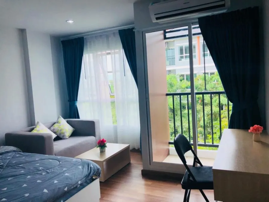 ให้เช่า คอนโด ไมอามี่ บางปู ห้องตกแต่งพร้อมอยู่ ทิศตะวันออก จองเลย