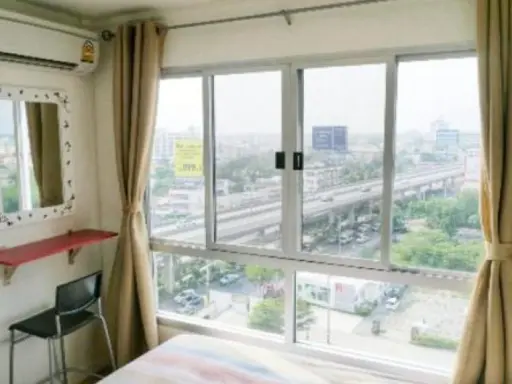 For sale, Lumpini Ville Chaengwattana-Pak Kret, 1 bedroom, can sleep and see the city view, very satisfying. Book now before it slips away.