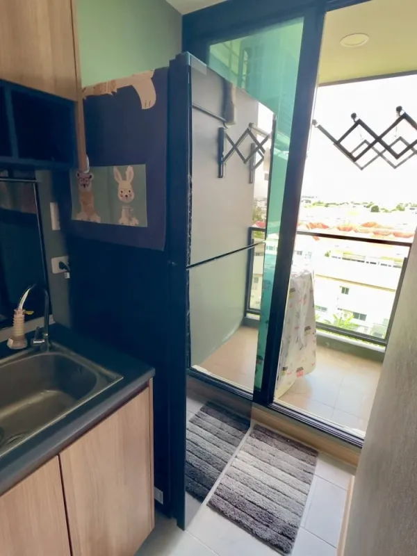 ให้เช่าคอนโด The Cube Loft Nuanchan ห้องพร้อมอยู่ เฟอร ์เครื่องใช้ไฟฟ้าครบ ลากกระเป๋าเข้าอยู่ได้เลย