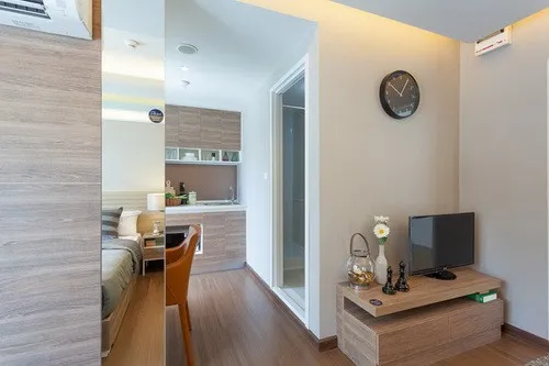 ขาย ให้เช่า The Trust Condo Amata-Chonburi ชั้น 4 ห้อง STUDIO โซฟานั่งสบาย รีบจับจองเลย
