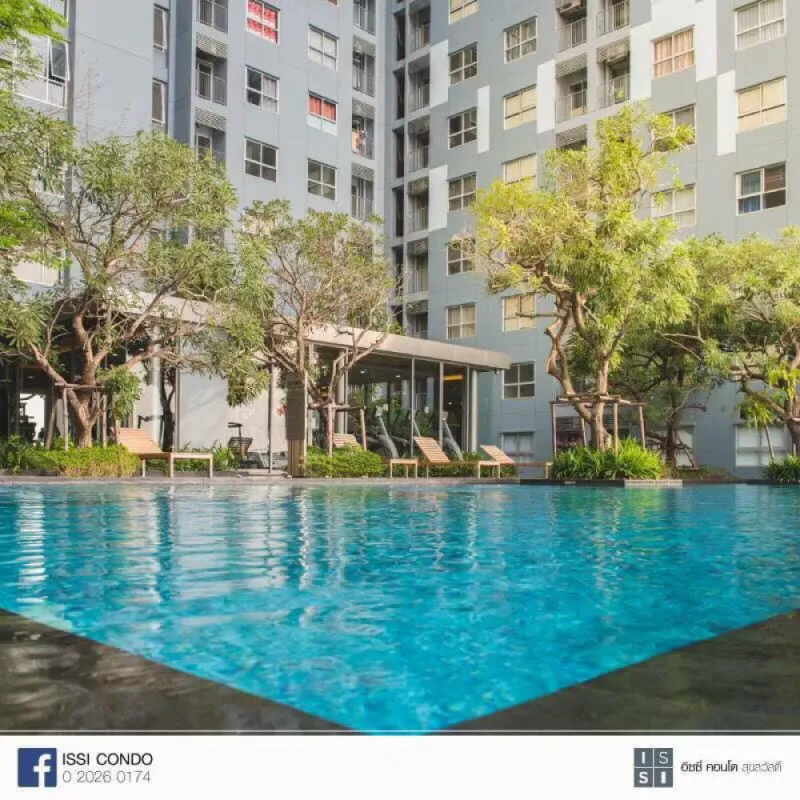 ให้เช่า อิซซี่ คอนโด สุขสวัสดิ์ ห้องวิวสระ ชั้น 9 เฟอร์ครบ พร้อมอยู่ เดินทางสะดวก ห้ามพลาด!!