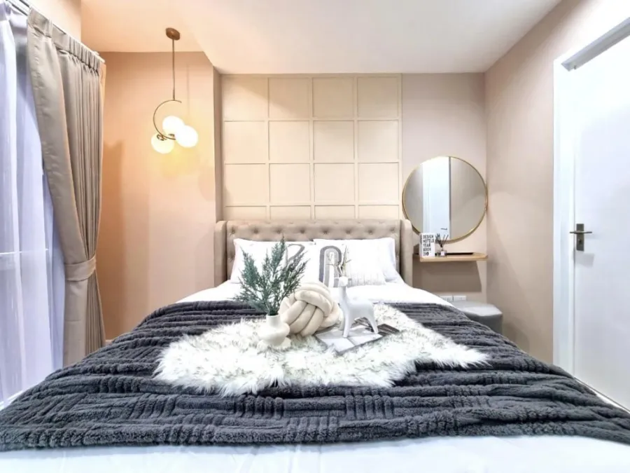 Condo for sale, rent, The Key Chaengwattana, decorated in a minimalist style, minimalist, high floor, reserve first, own first.