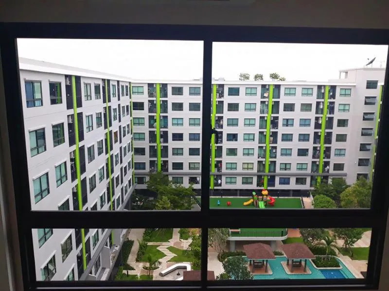 ปล่อยเช่าคอนโด Grene ดอนเมือง-สรงประภา ชั้น8 ห้องมุม เงียบสงบ วิวสระน้ำสวยมากก