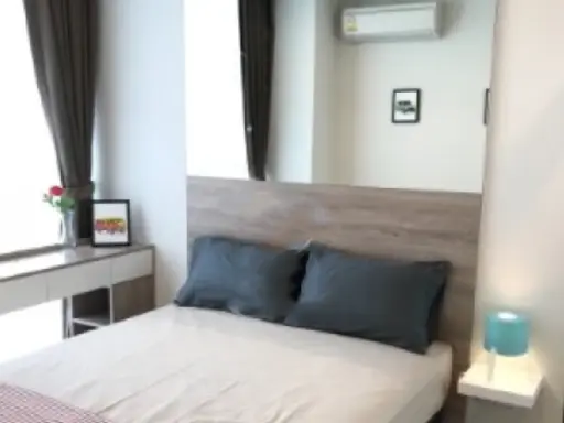Condo for rent, Noble Revolve Ratchada, 1 bedroom, 1 bathroom, room window facing north fully furnished