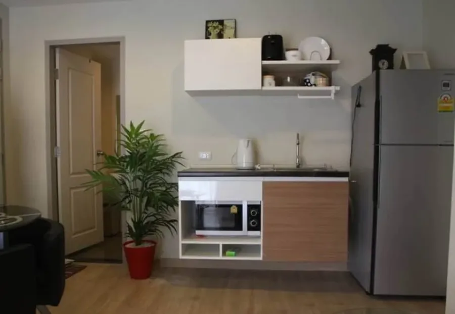 Tempo One Ramkhamhaeng-Rama 9 for rent, 2 bedrooms, 1 bathroom, spacious room, 4th floor, fully furnished, reserve now.