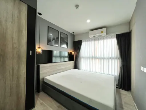 Urgent sale, Plum Condo Ramkhamhaeng Station, decorate the tone control room, 17th floor, high view, friendly price, hurry to reserve it.