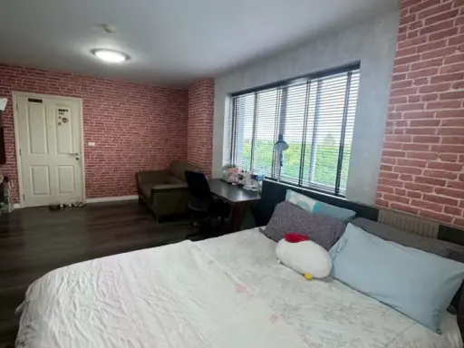ขาย ให้เช่า DCondo Campus Resort Bangna ใกล้ Abac บางนา ติดวอลเปเปอร์ในห้องอย่างดี เงียบสงบเป็นส่วนตัวมากๆ รีบจองเลย images