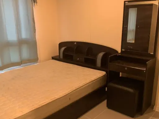 For rent!! Condo Lumpini Ville Sukhumvit 77, newly renovated room, high floor, beautiful view, ready to move in. Don't miss it!!