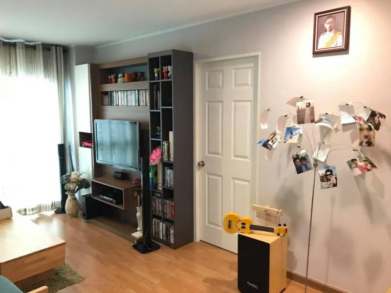 Whoever comes as a family must have this room for rent, Condo U Delight @ Huai Khwang Station, large room, fully furnished, hurry!!