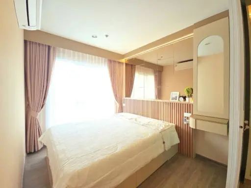 ให้เช่า Regent Home Bangna ชั้น 30 วิวเมือง ตกแต่งแบบ Premium builtin โทนสีเทา จองเลย