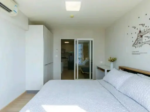 Msociety Muang Thong Condominium for sale, beautiful room, good view, 1 bedroom, fully furnished, ready to move in, come and own it quickly.