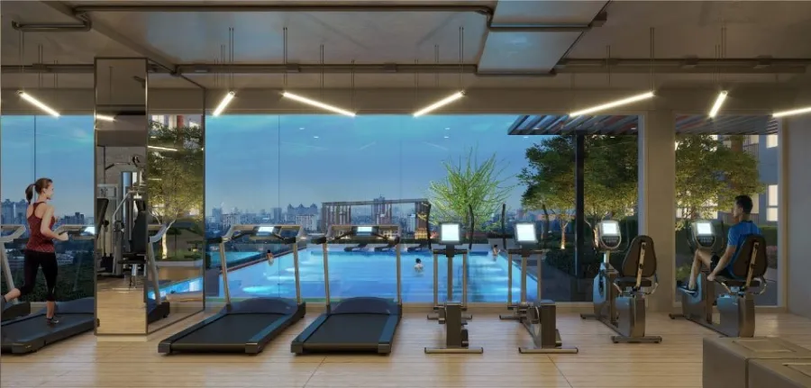 Niche id @ Pakkret Station for rent, city view, room is not hot Wear white tones that are comfortable on the eyes. High class is good, fast, slow.
