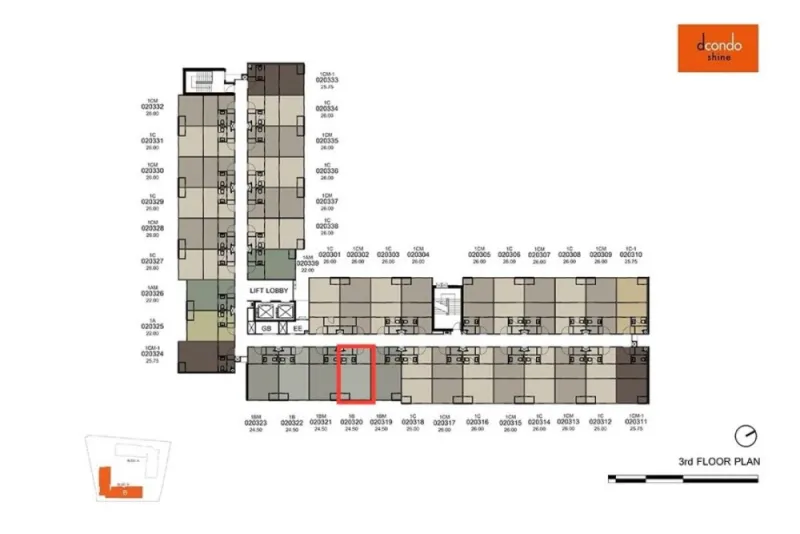 ขายดาวน์ ดีคอนโด ชายน์ รังสิต ชั้น 3 ตำแหน่ง 20 Furniture ครบชุด รีบจองเลย ห้ามพลาด