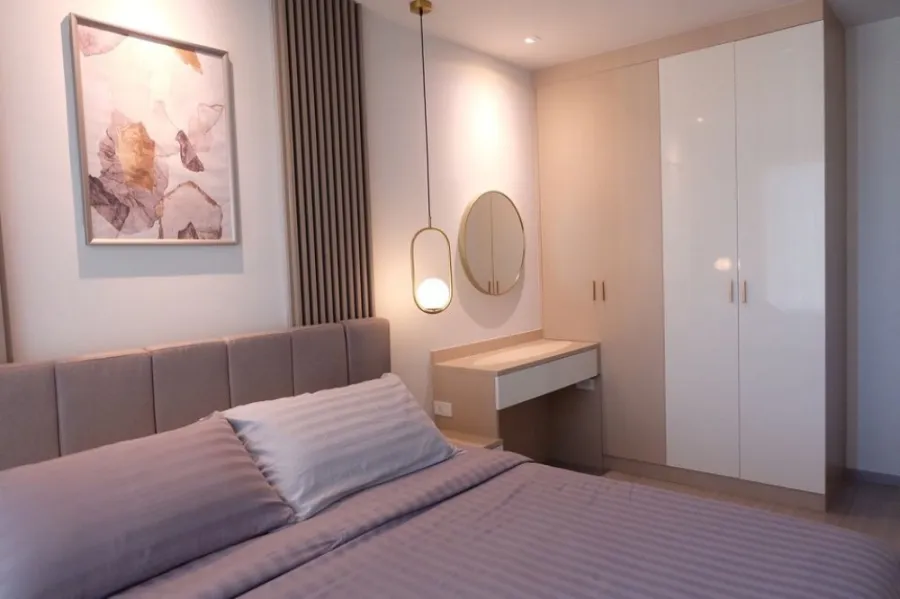 Build-in the whole room, elegant and classy. Condo for rent Life Ladprao in the afternoon, cool breeze, high view, very beautiful, hurry up
