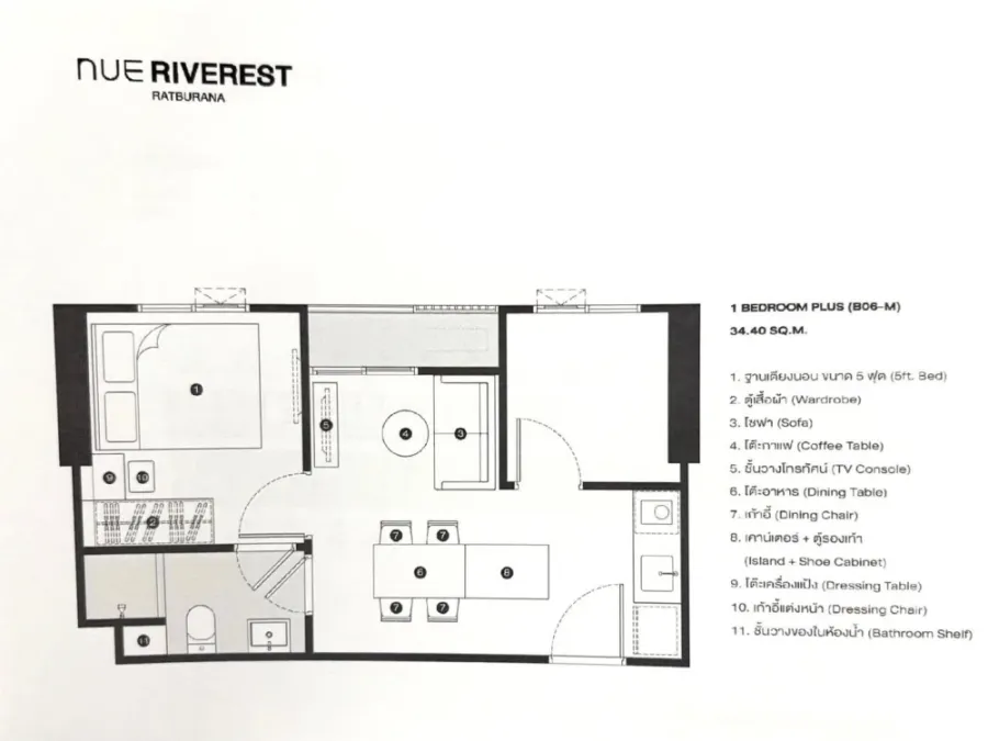 ขาย Nue Riverest Ratburana ห้องน่าอยู่ เฟอร์พร้อม หิ้วกระเป๋ามาได้เลย++