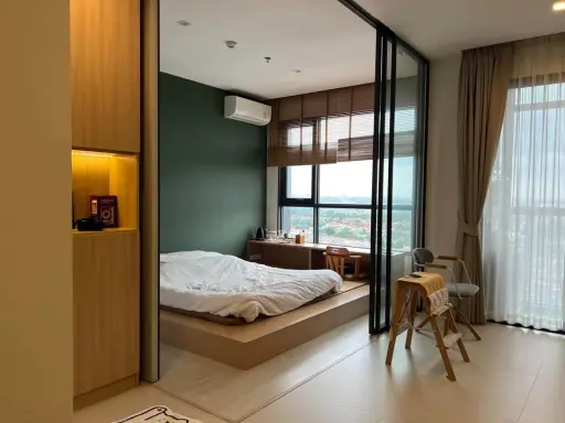 ให้เช่า Grow รัตนาธิเบศร์ แยกส่วนห้องนอน ตกแต่งตามภาพ วิวเมืองสวยตาแตก ไม่ควรพลาด