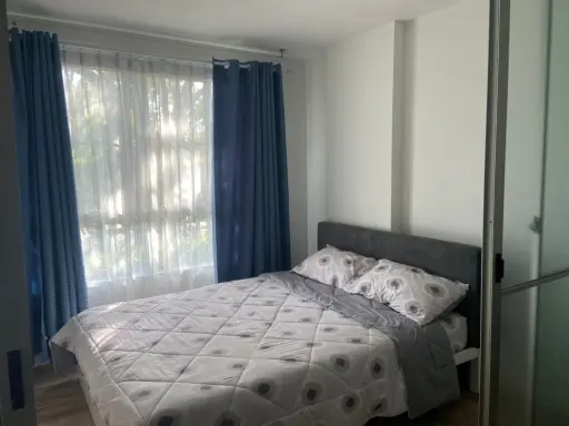For rent, D Condo On Nut - Rama 9, convenient transportation, good location, complete central area, book now.