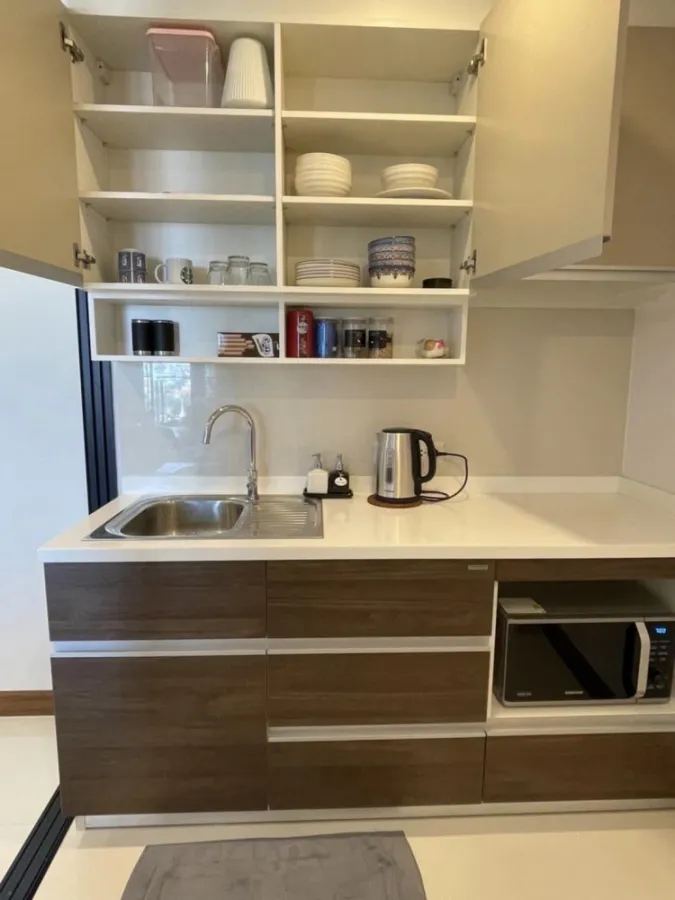 Condo for rent, Supalai Premier Charoen Nakhon, nice room, fully furnished, high floor, beautiful view, good price, hurry to book