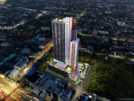 Condo for rent at The Origin Sukhumvit-Praksa, unfurnished unit, 11th floor, pool view. Amazing price! Book now!