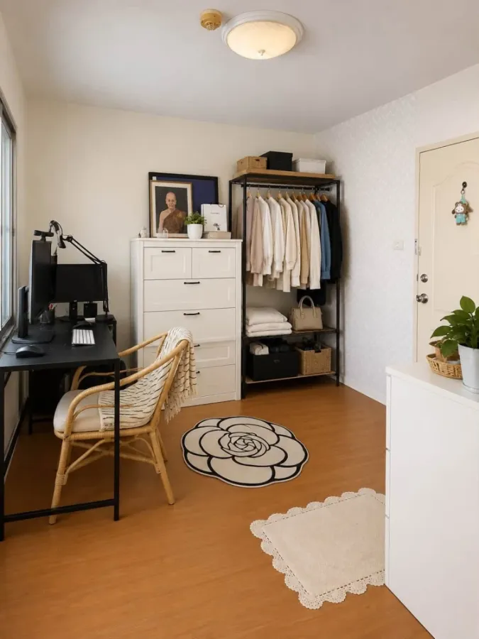 Selling Lumpini Condo Town Rattanathibet. Beautifully decorated unit with a consistent color scheme and high-quality built-in furniture.Don't miss out