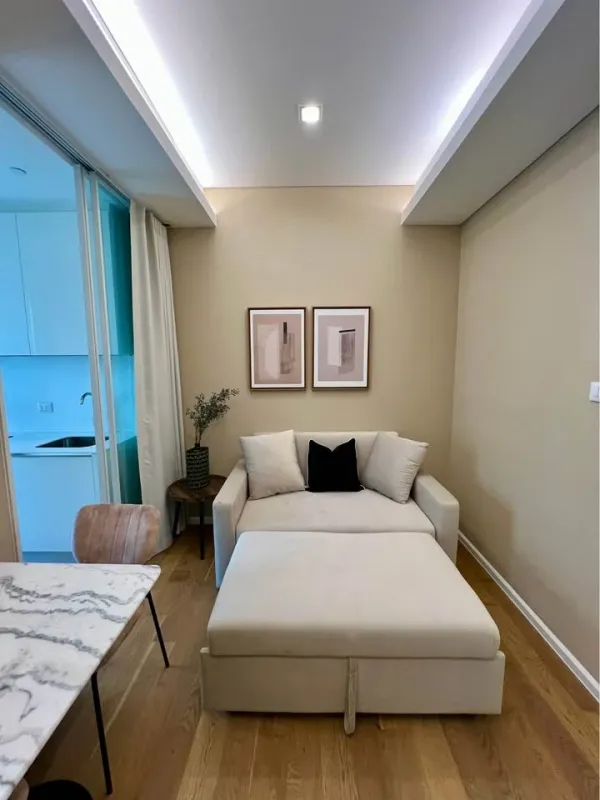 ขาย ให้เช่า The Saint Residences ห้องน่าอยู่ cozy cozy อยู่สบาย สเปกห้องดีมาก เพดานสูง ตกแต่งพร้อมอยู่ ไม่จองถือว่าผิด