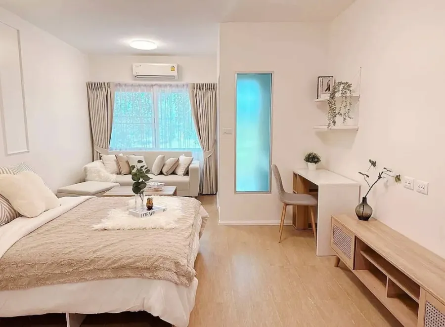 For rent!! 🏢 Condo A Space Sukhumvit 77, a room decorated in a simple, luxurious style, good price, ready to move in, hurry and reserve now!!